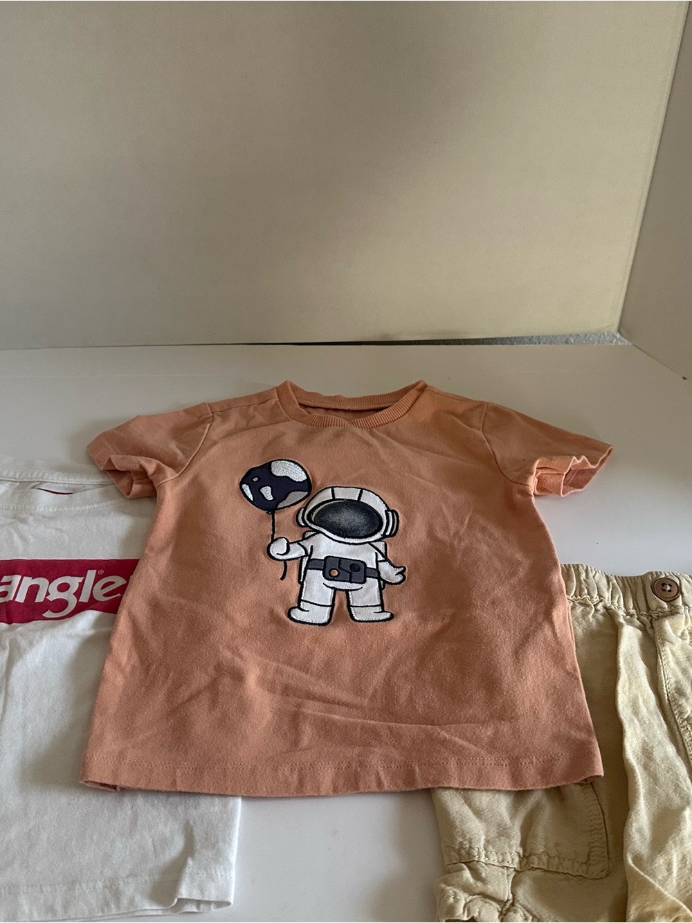 Wrangler Peach Kids Astronaut Tee